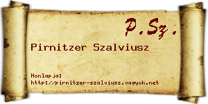 Pirnitzer Szalviusz névjegykártya
